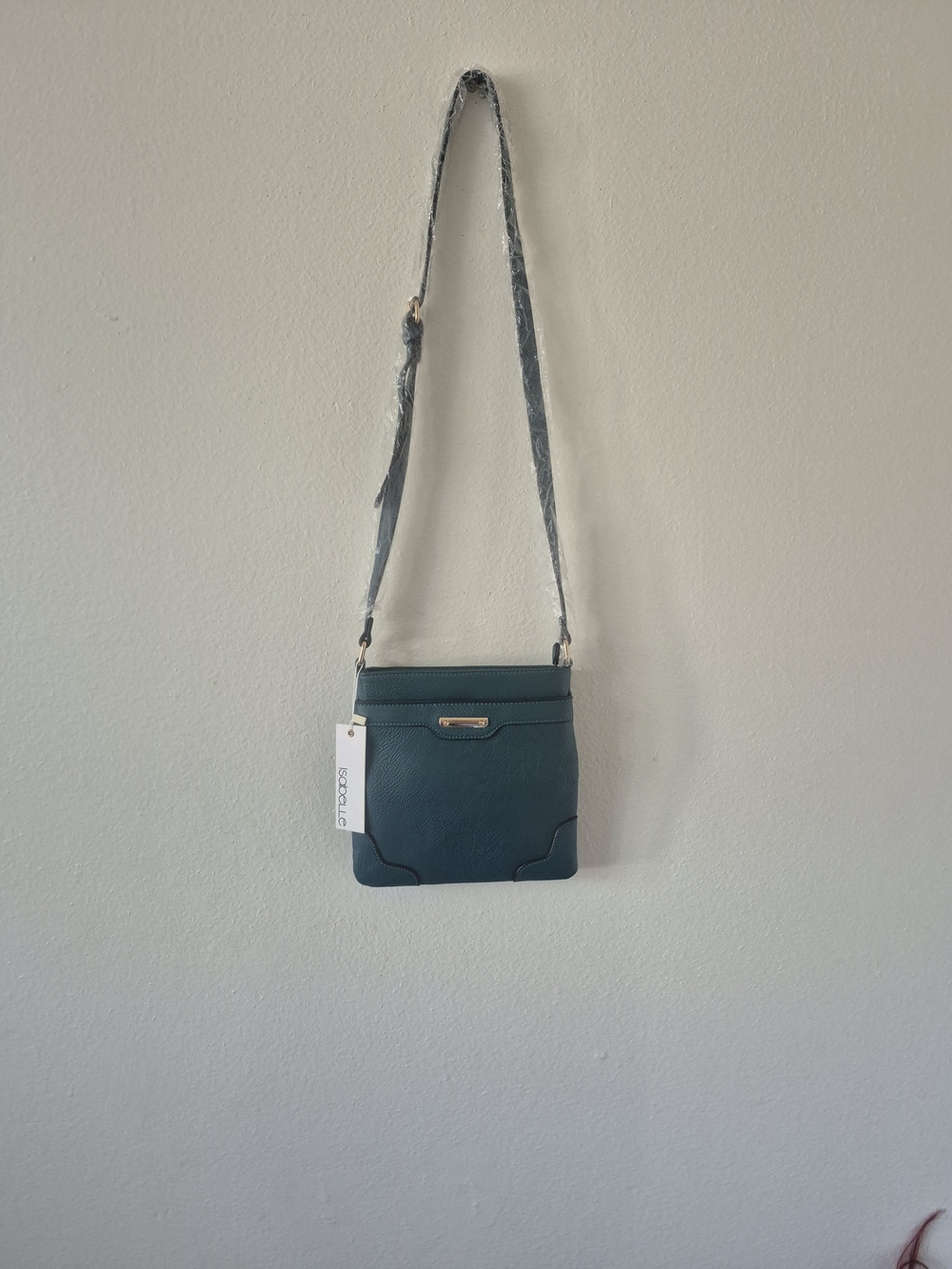 Teal Crossbody Bag with Adjustable Strap
